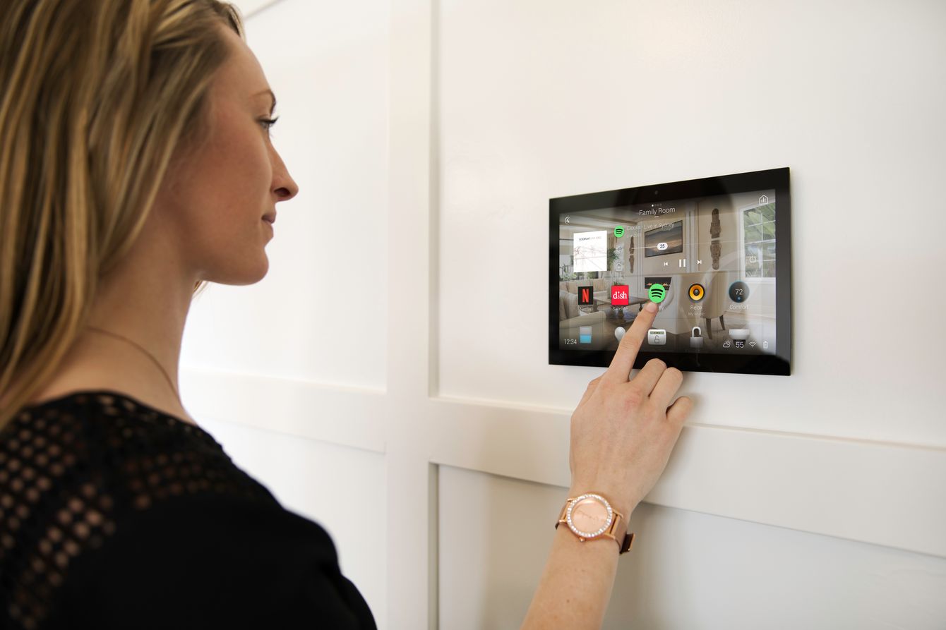 Mobile app controlling luxury home systems